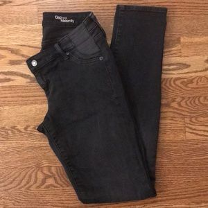 Gap Maternity Jeans - Inset Panel - Faded Black